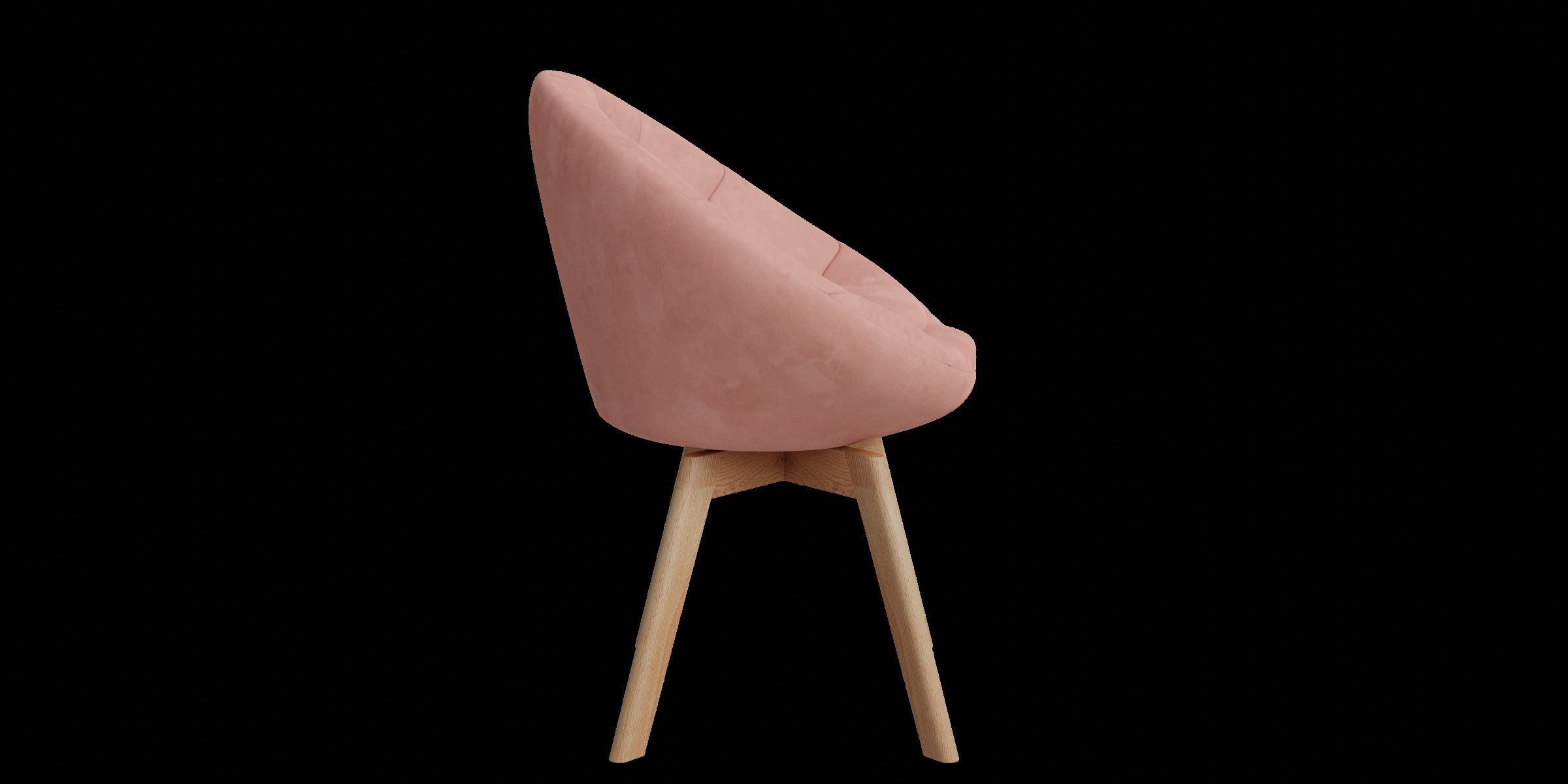 Velvet Round Accent Chair 3D model_8