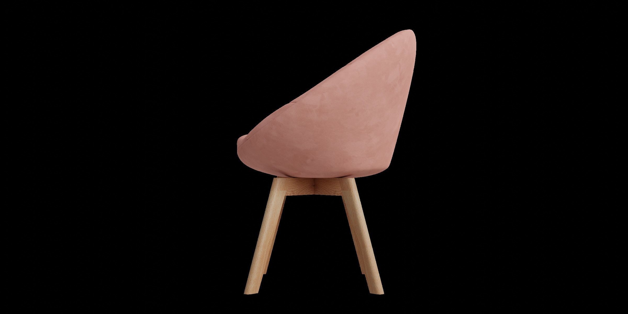 Velvet Round Accent Chair 3D model_6