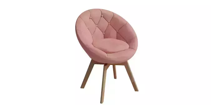 Velvet Round Accent Chair