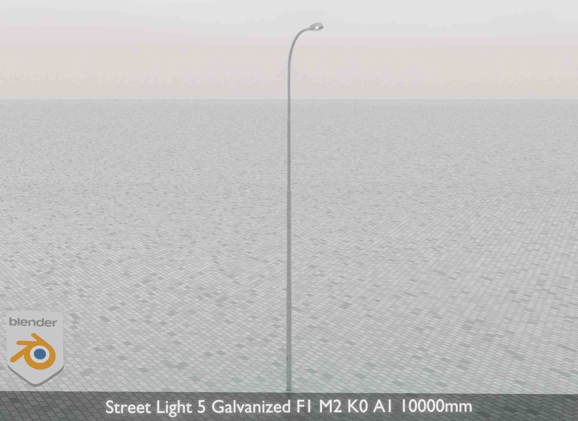 Street Light 5 Galvanized F1 M2 K0 A1 10000mm Low-poly 3D model_44