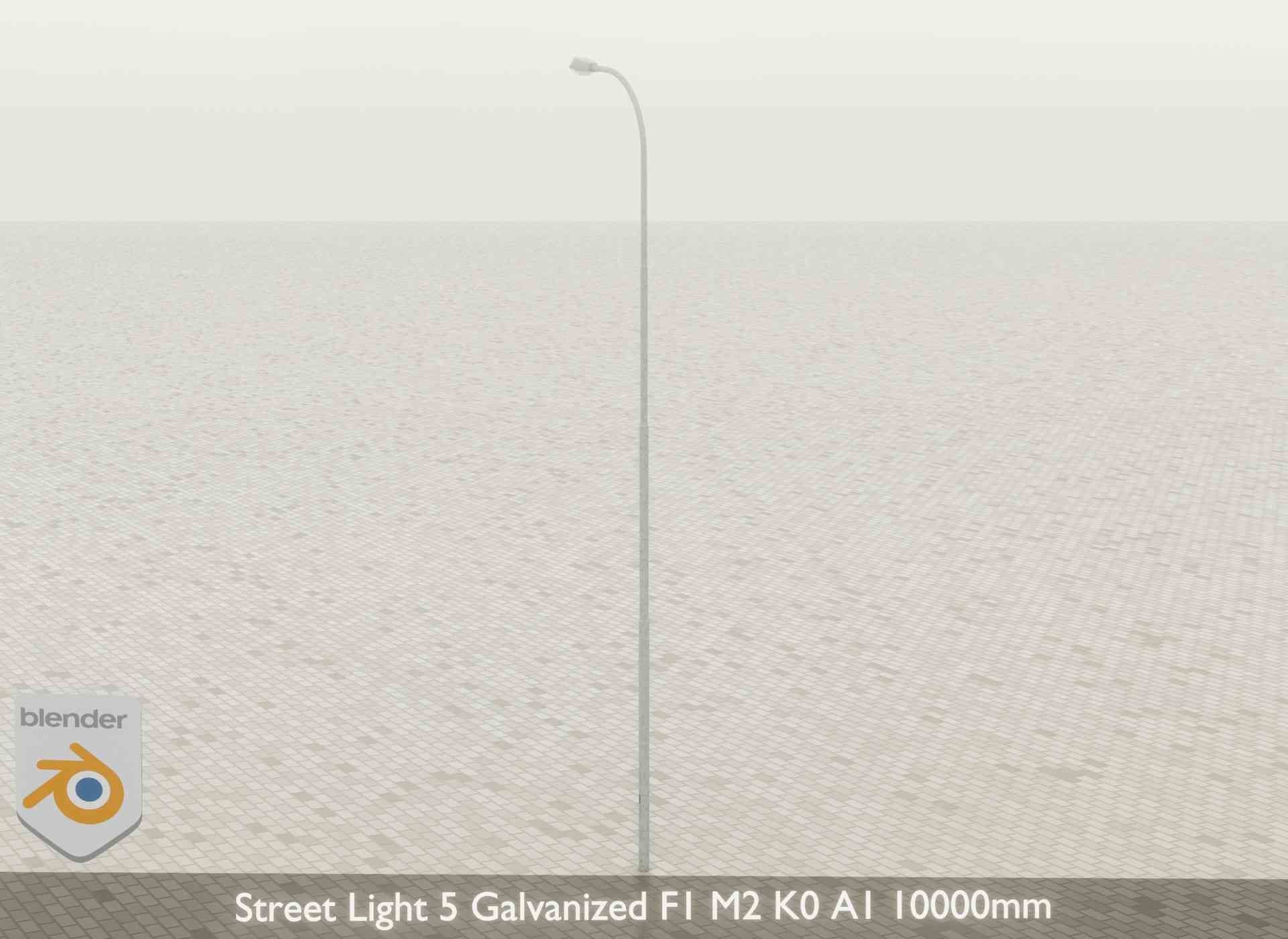 Street Light 5 Galvanized F1 M2 K0 A1 10000mm Low-poly 3D model_31
