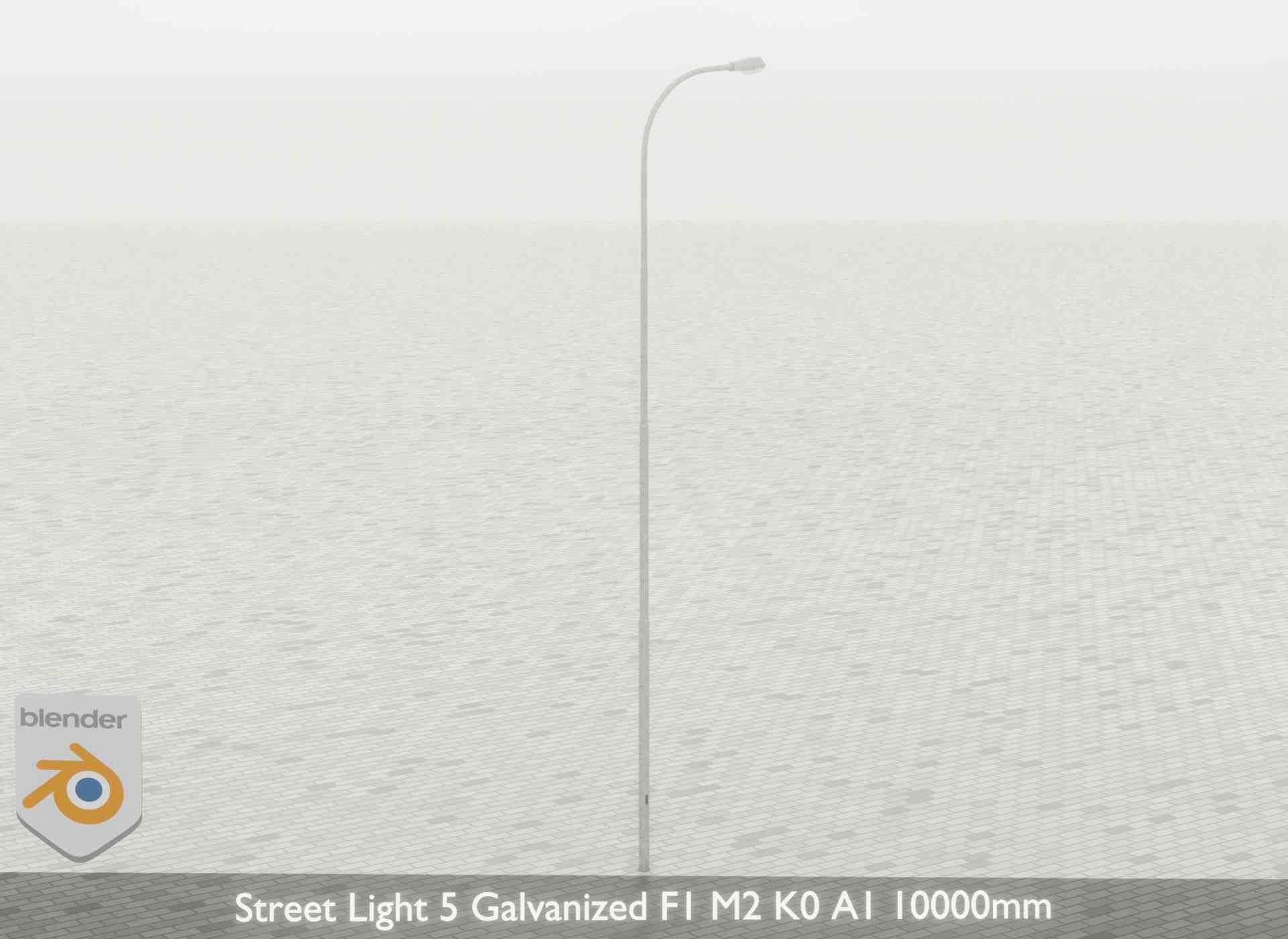 Street Light 5 Galvanized F1 M2 K0 A1 10000mm Low-poly 3D model_37