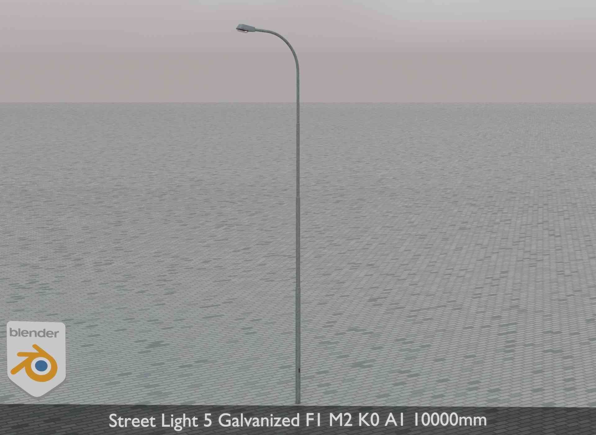 Street Light 5 Galvanized F1 M2 K0 A1 10000mm Low-poly 3D model_50