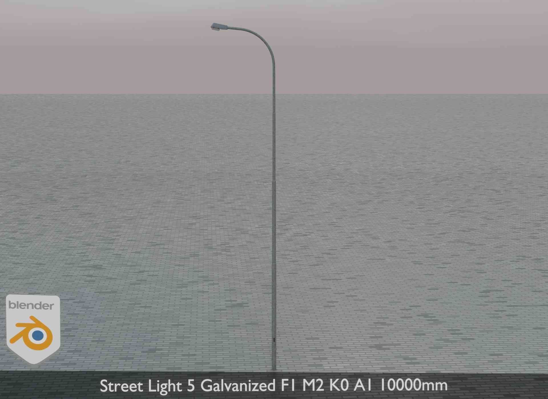 Street Light 5 Galvanized F1 M2 K0 A1 10000mm Low-poly 3D model_52
