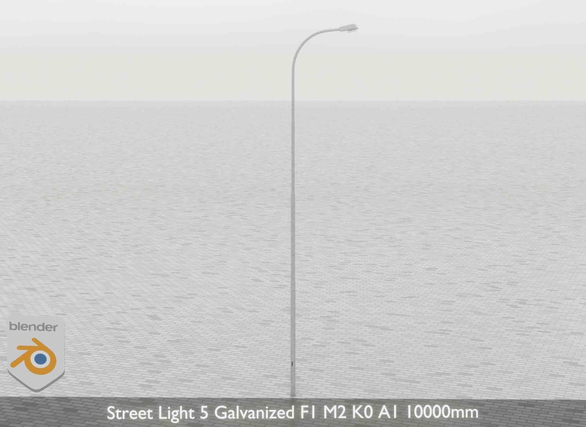 Street Light 5 Galvanized F1 M2 K0 A1 10000mm Low-poly 3D model_41
