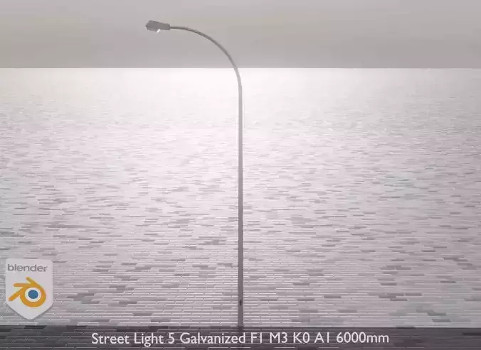Street Light 5 Galvanized F1 M3 K0 A1 6000mm 