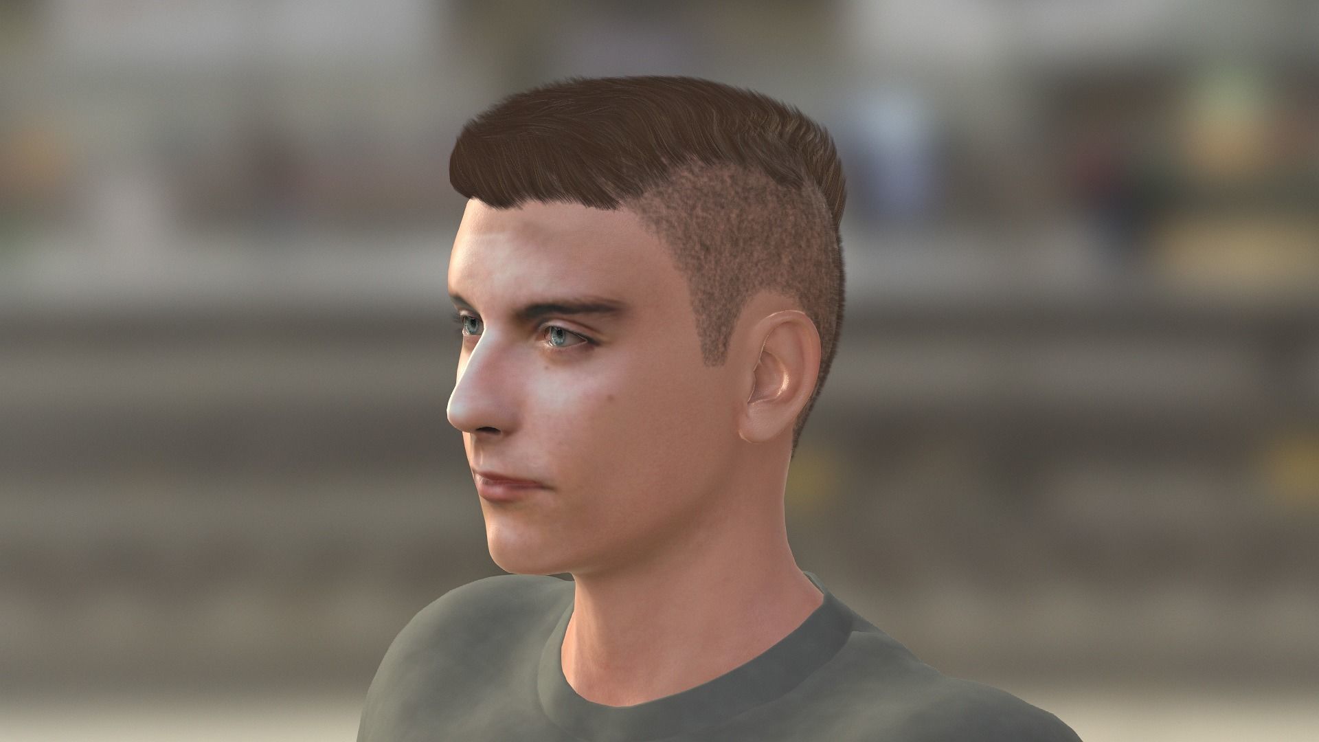 Tobey Maguire as Army Officer Low-poly 3D model_21