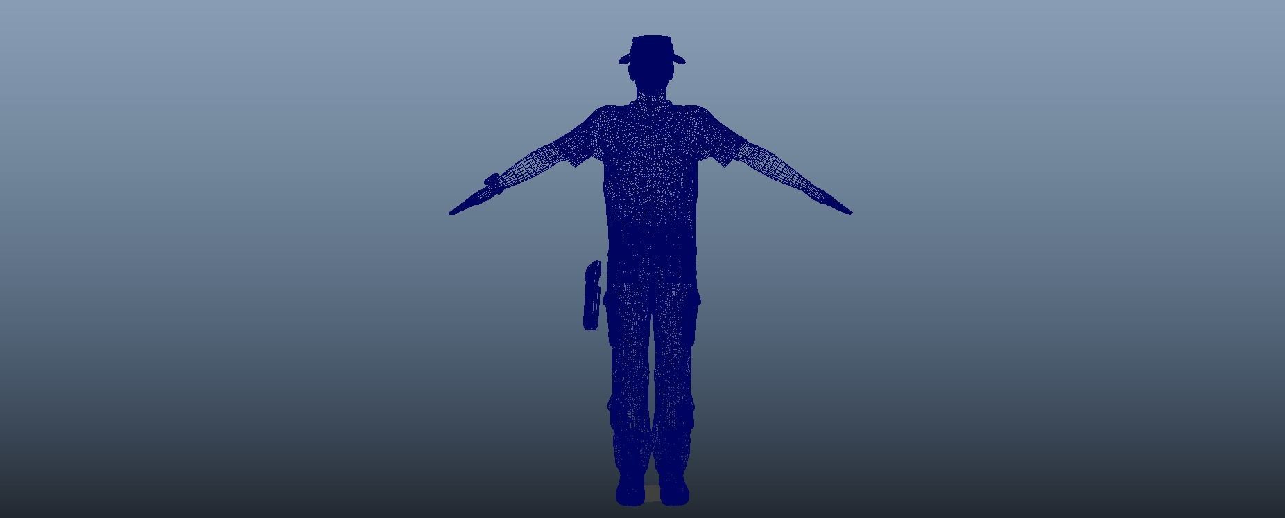 Tobey Maguire as Army Officer Low-poly 3D model_29