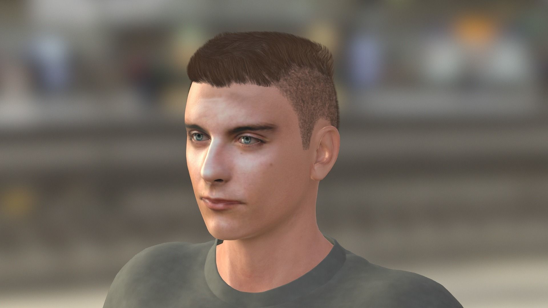 Tobey Maguire as Army Officer Low-poly 3D model_23