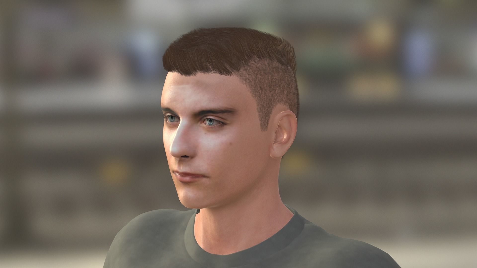 Tobey Maguire as Army Officer Low-poly 3D model_22