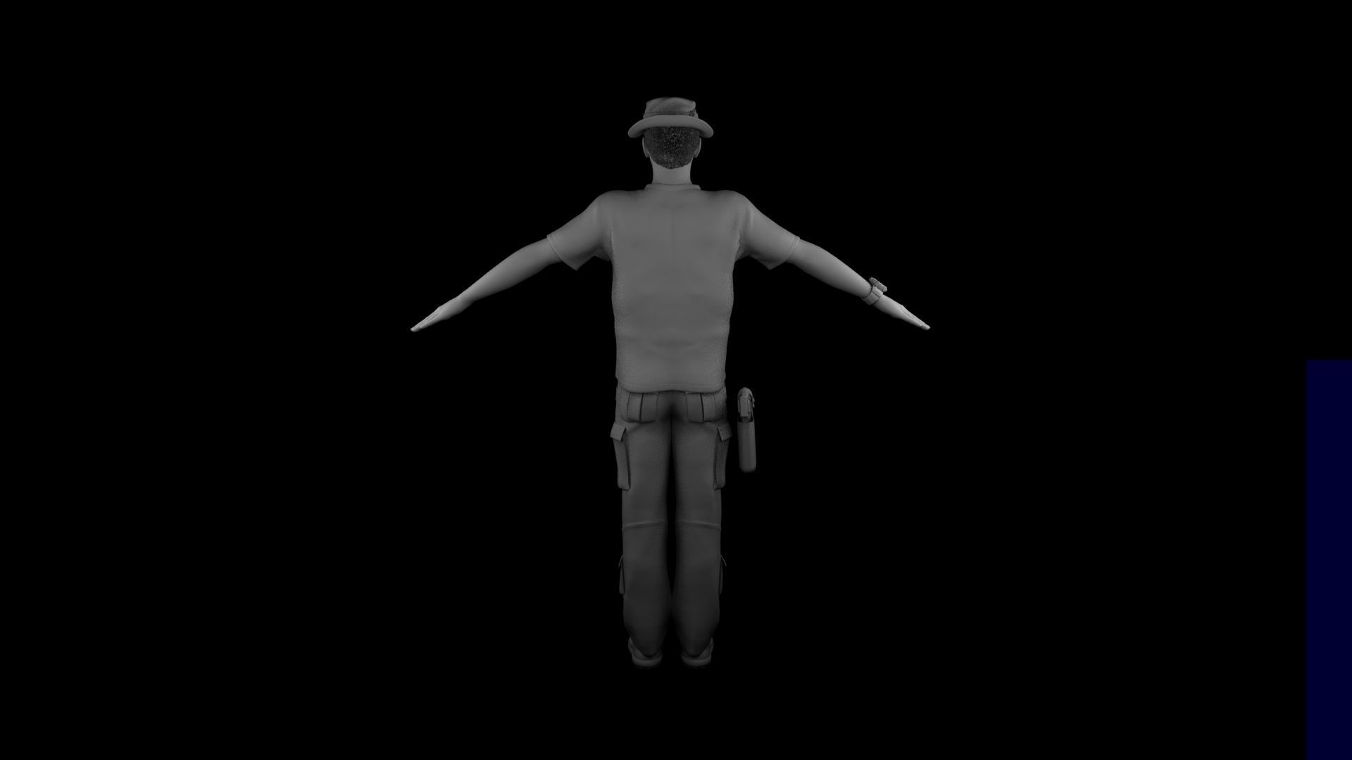 Tobey Maguire as Army Officer Low-poly 3D model_26