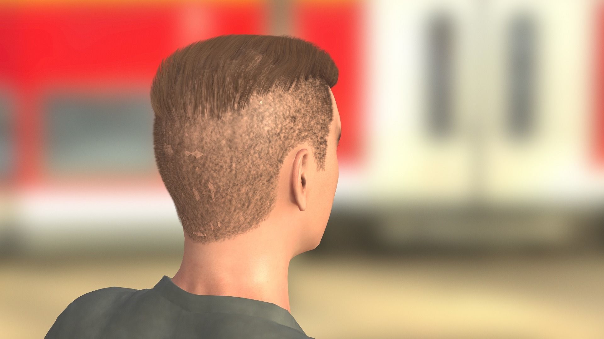 Tobey Maguire as Army Officer Low-poly 3D model_14