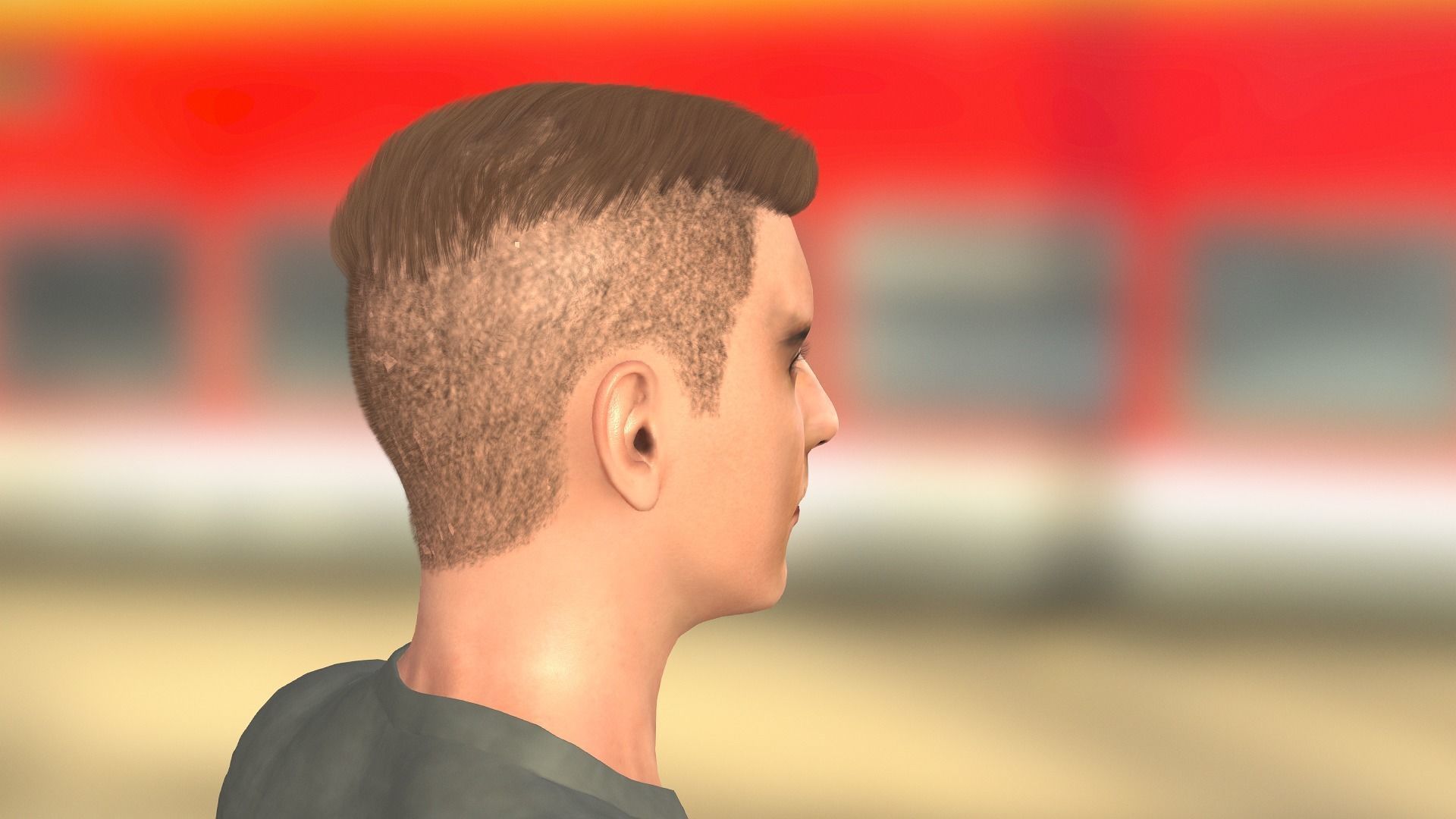 Tobey Maguire as Army Officer Low-poly 3D model_13