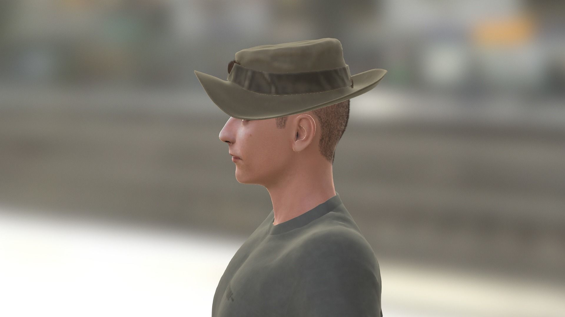 Tobey Maguire as Army Officer Low-poly 3D model_7
