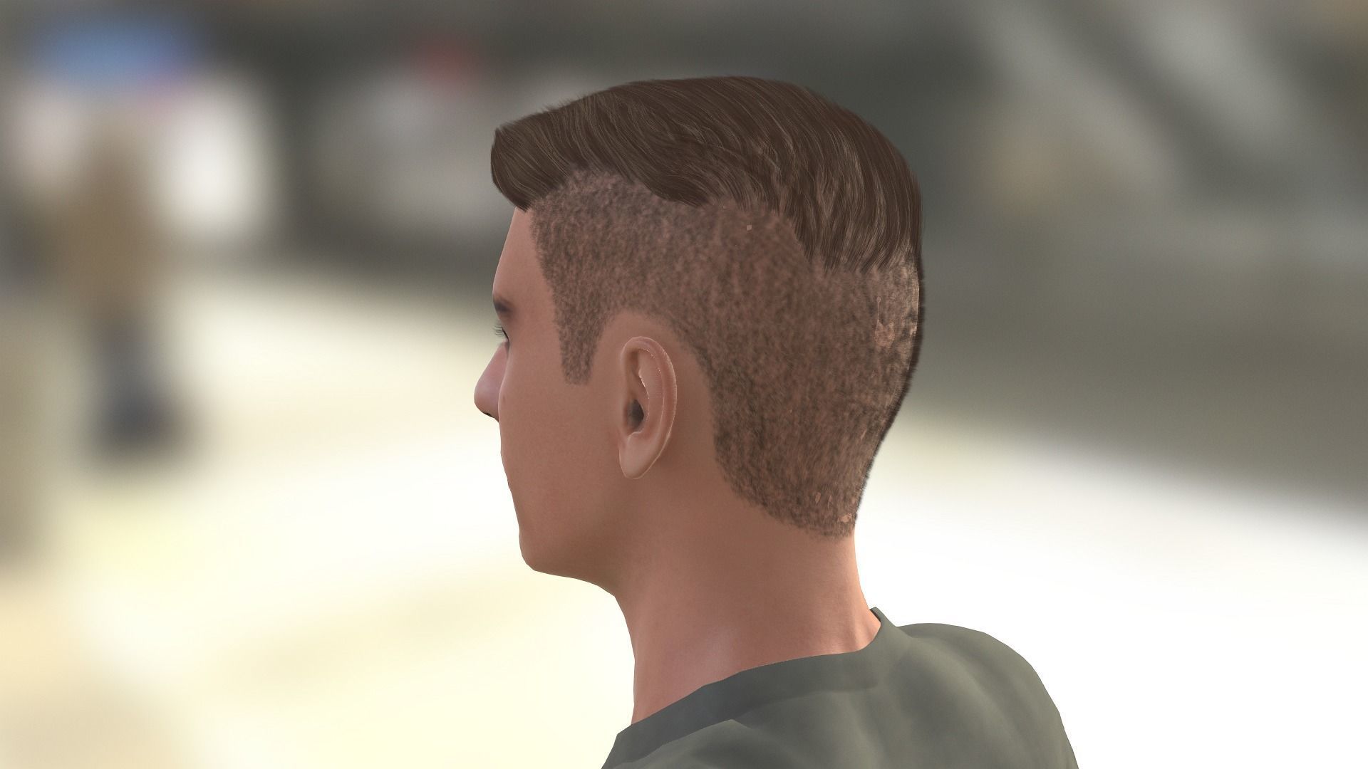 Tobey Maguire as Army Officer Low-poly 3D model_18