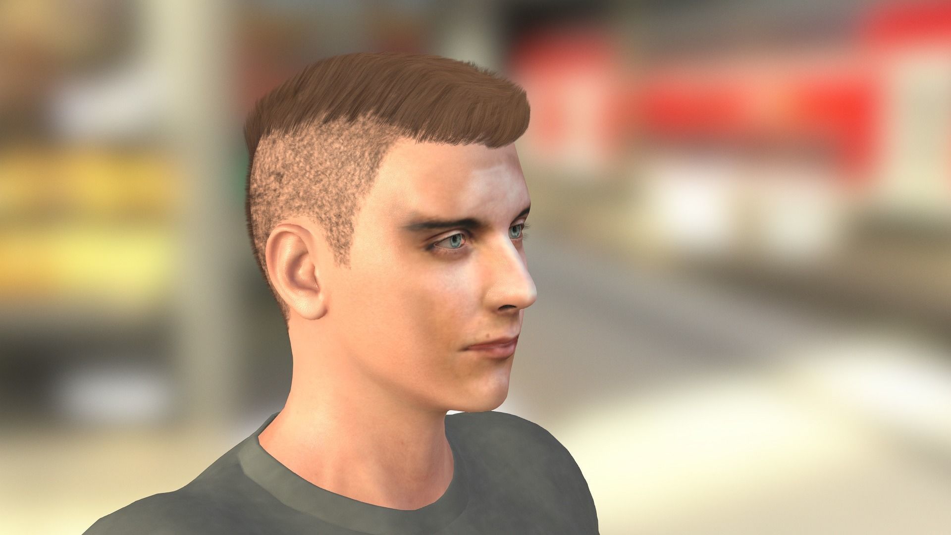 Tobey Maguire as Army Officer Low-poly 3D model_10