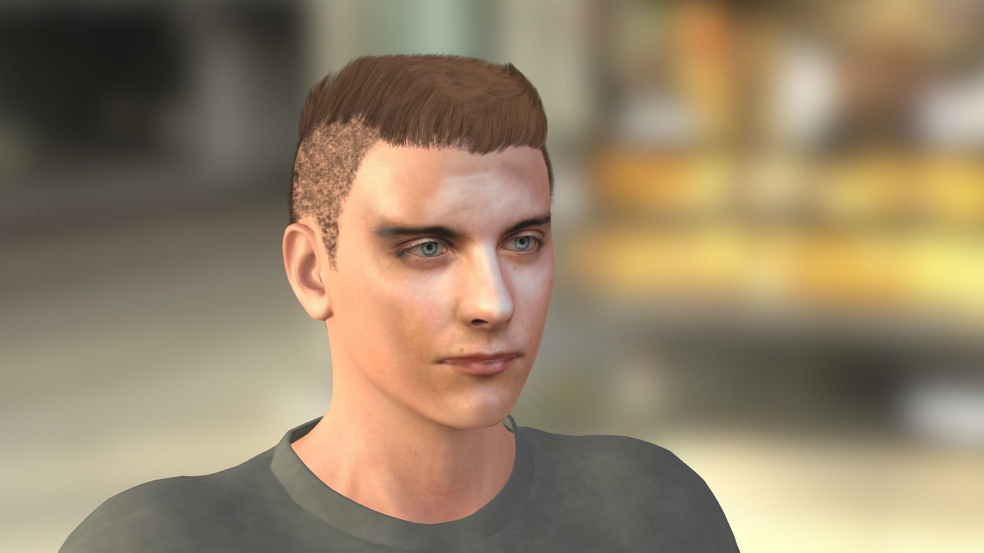 Tobey Maguire as Army Officer Low-poly 3D model_9