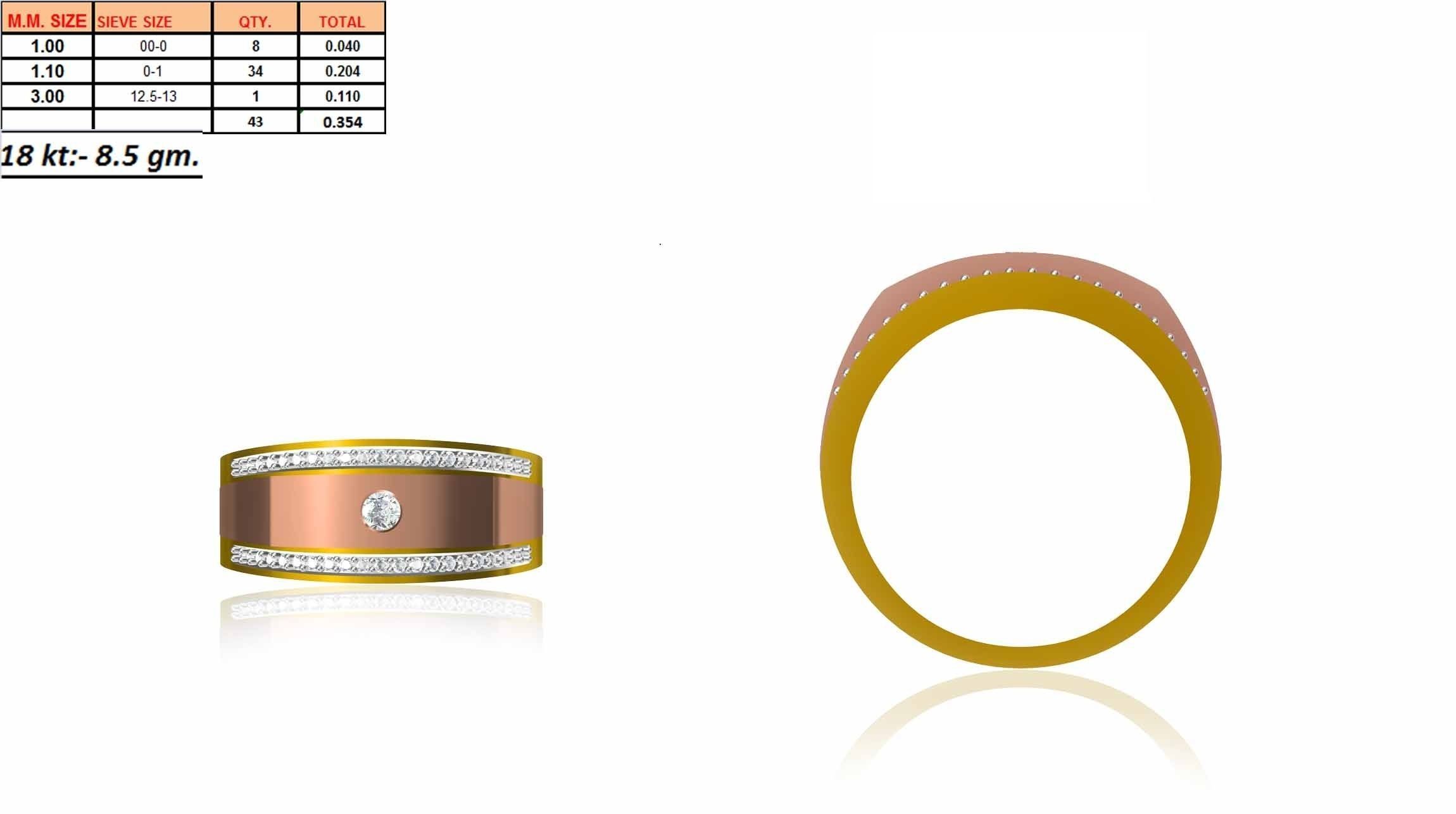 Mens Ring STL OBJ FBX Renders Details 3D print model_24