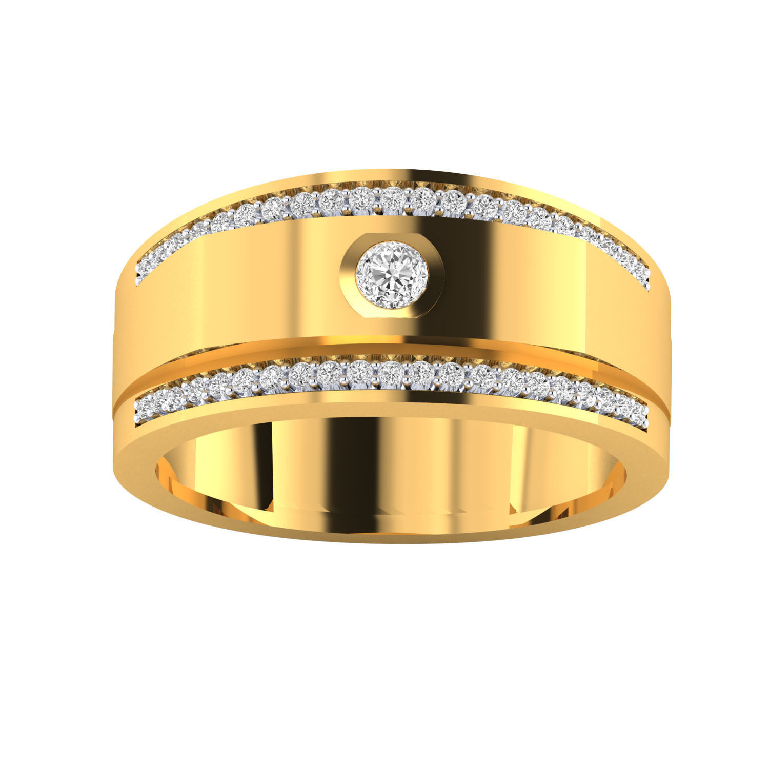 Mens Ring STL OBJ FBX Renders Details 3D print model_20