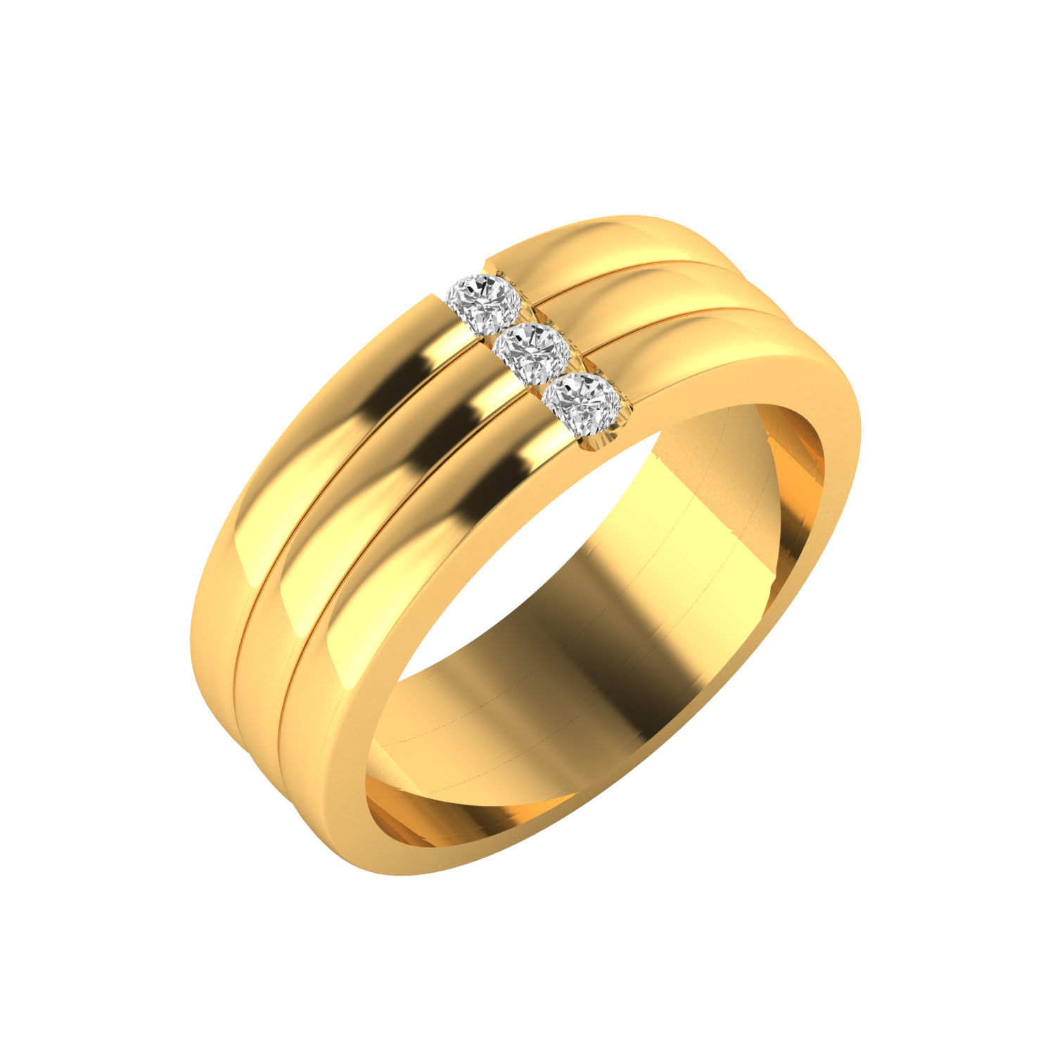 Mens Ring STL OBJ FBX Renders Details 3D print model_16