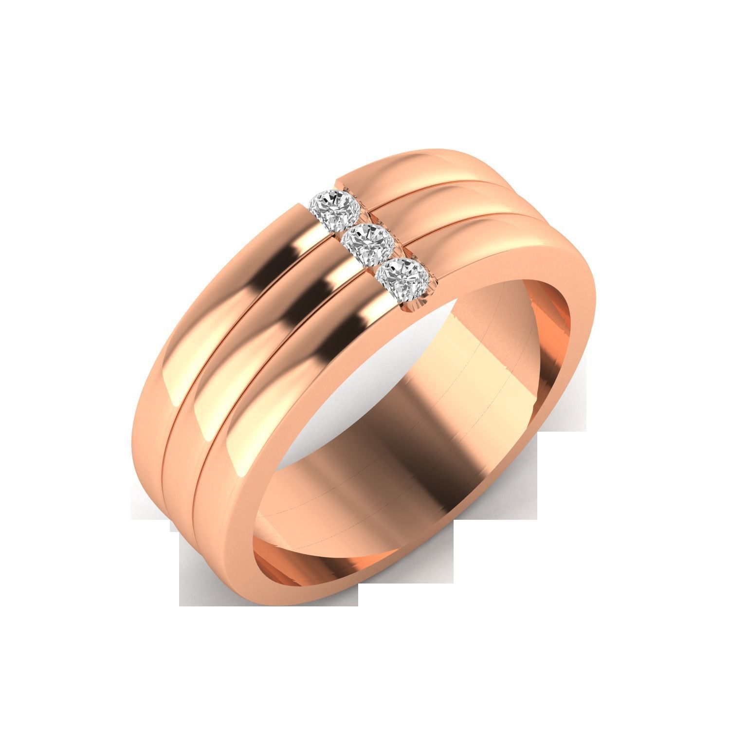 Mens Ring STL OBJ FBX Renders Details 3D print model_2