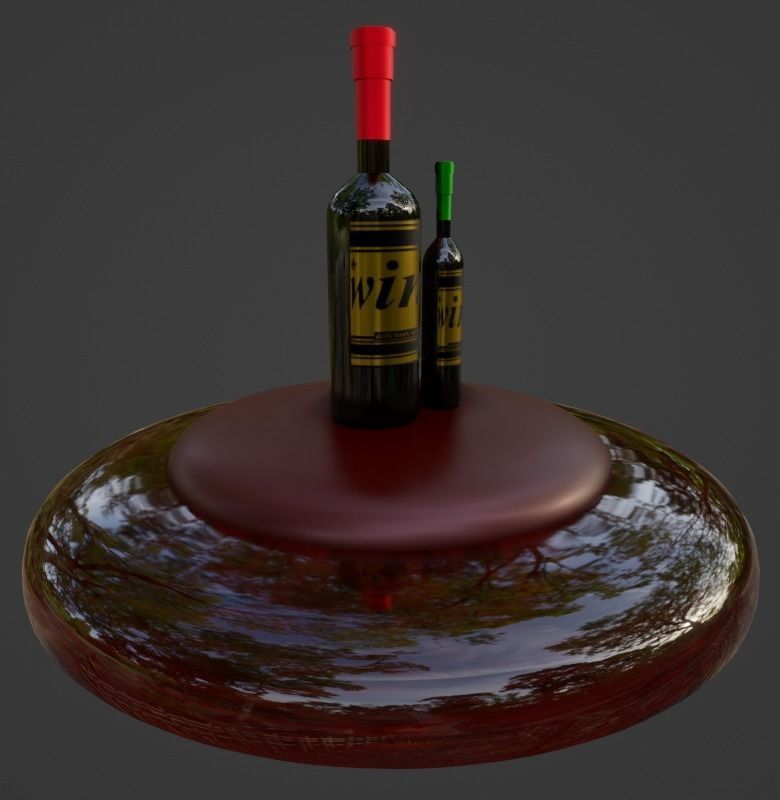 wine bottle 3D model_4