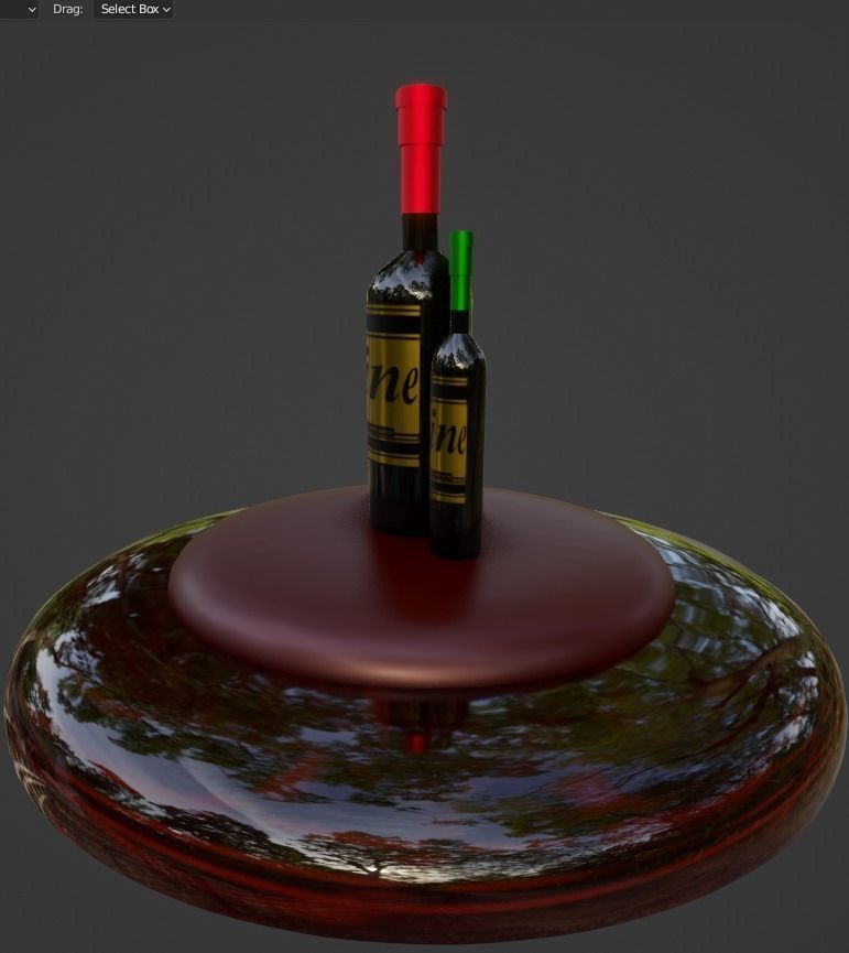 wine bottle 3D model_3