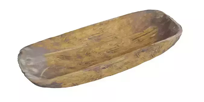 Hand-Carved Wooden Decorative Bowl