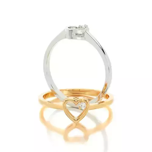 heart ring with diamond