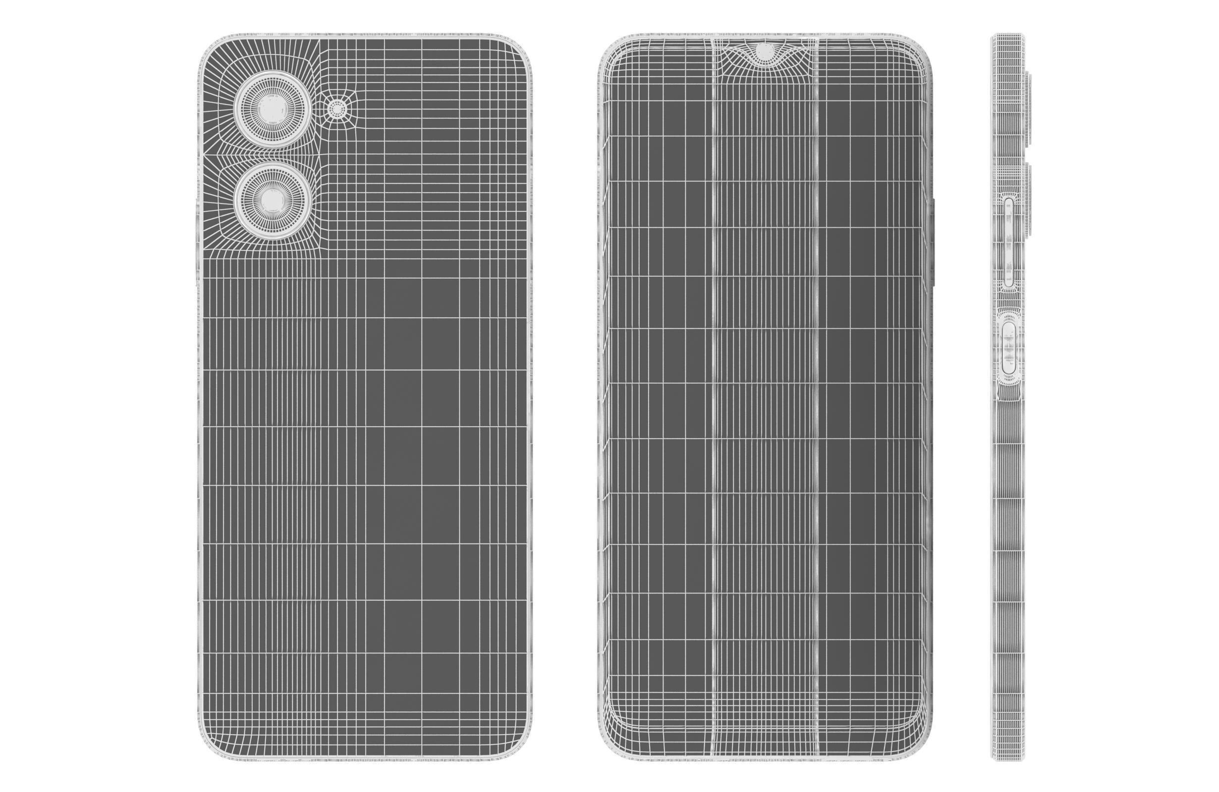 Realme C33 2023 All Colors Low-poly 3D model_38