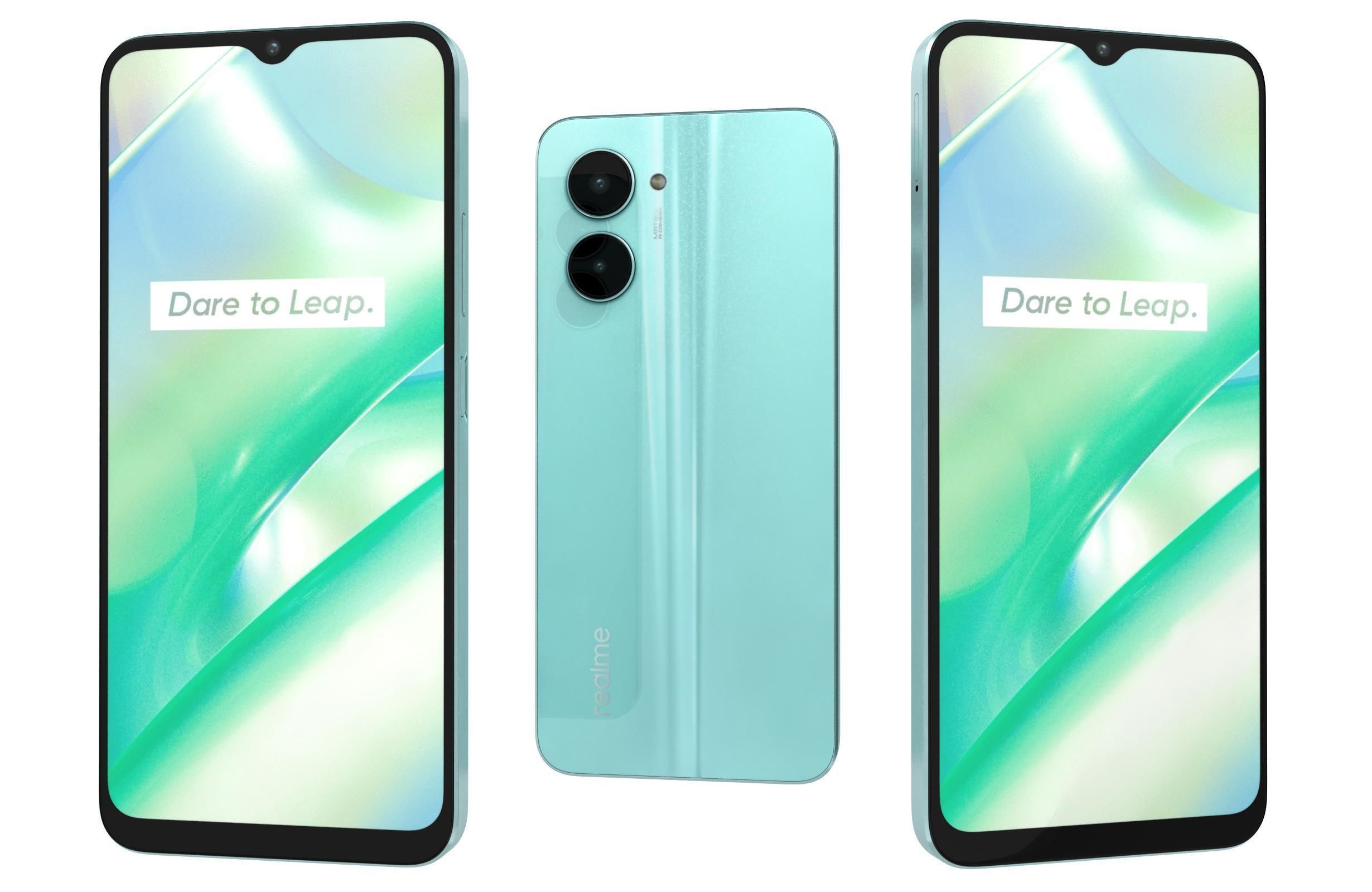 Realme C33 2023 All Colors Low-poly 3D model_13