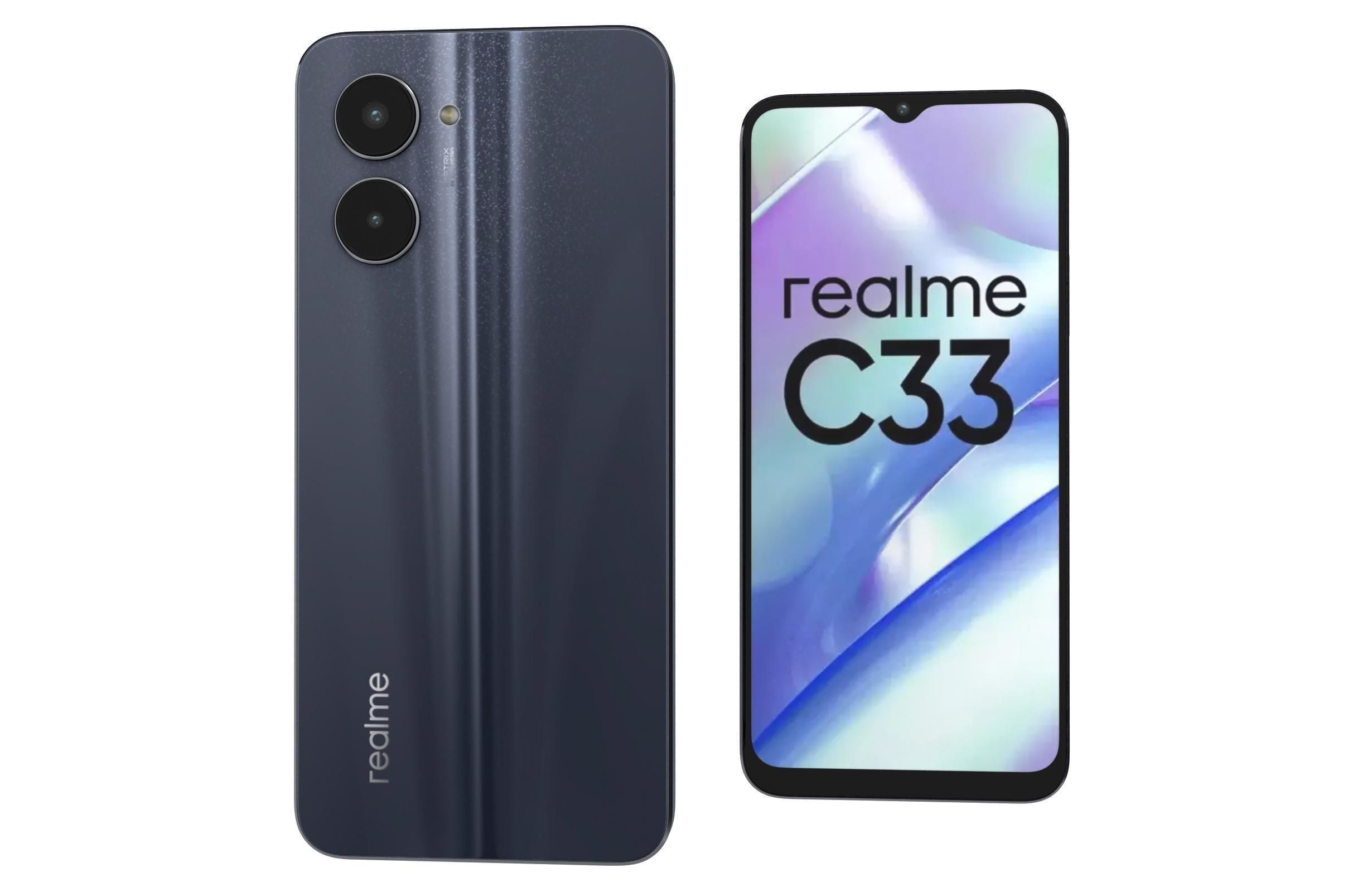 Realme C33 2023 All Colors Low-poly 3D model_8
