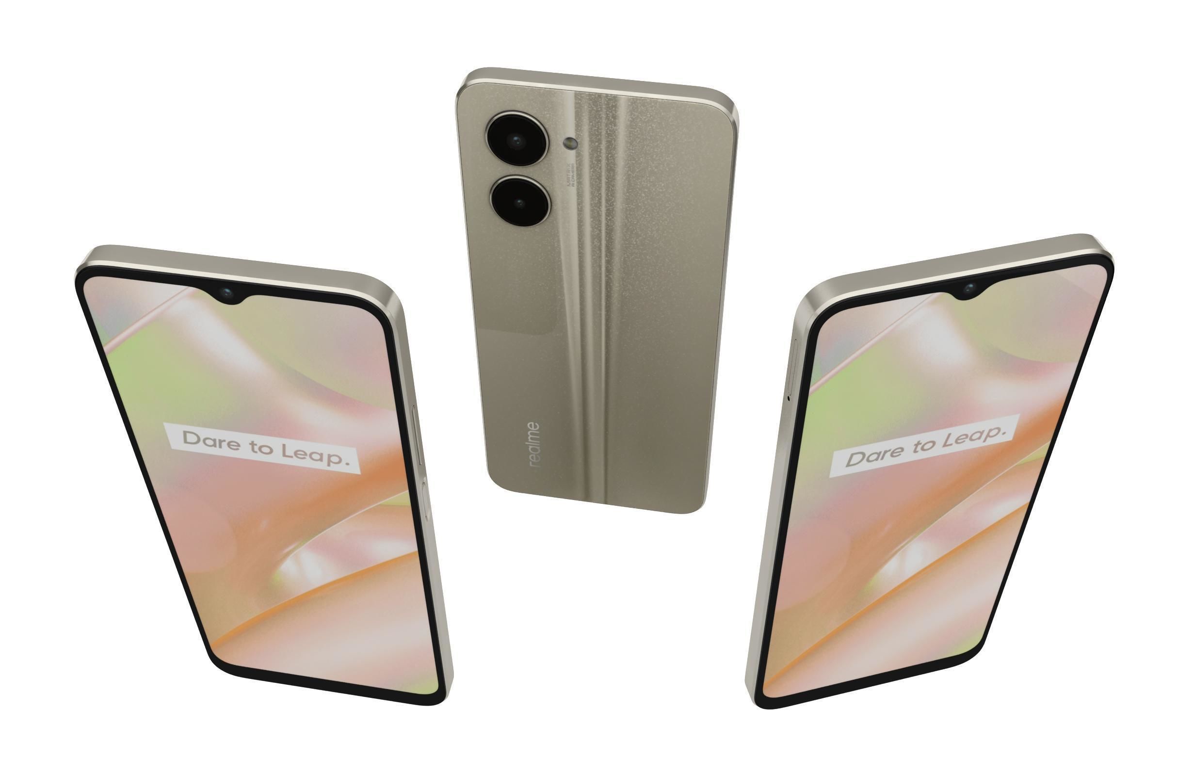 Realme C33 2023 All Colors Low-poly 3D model_26