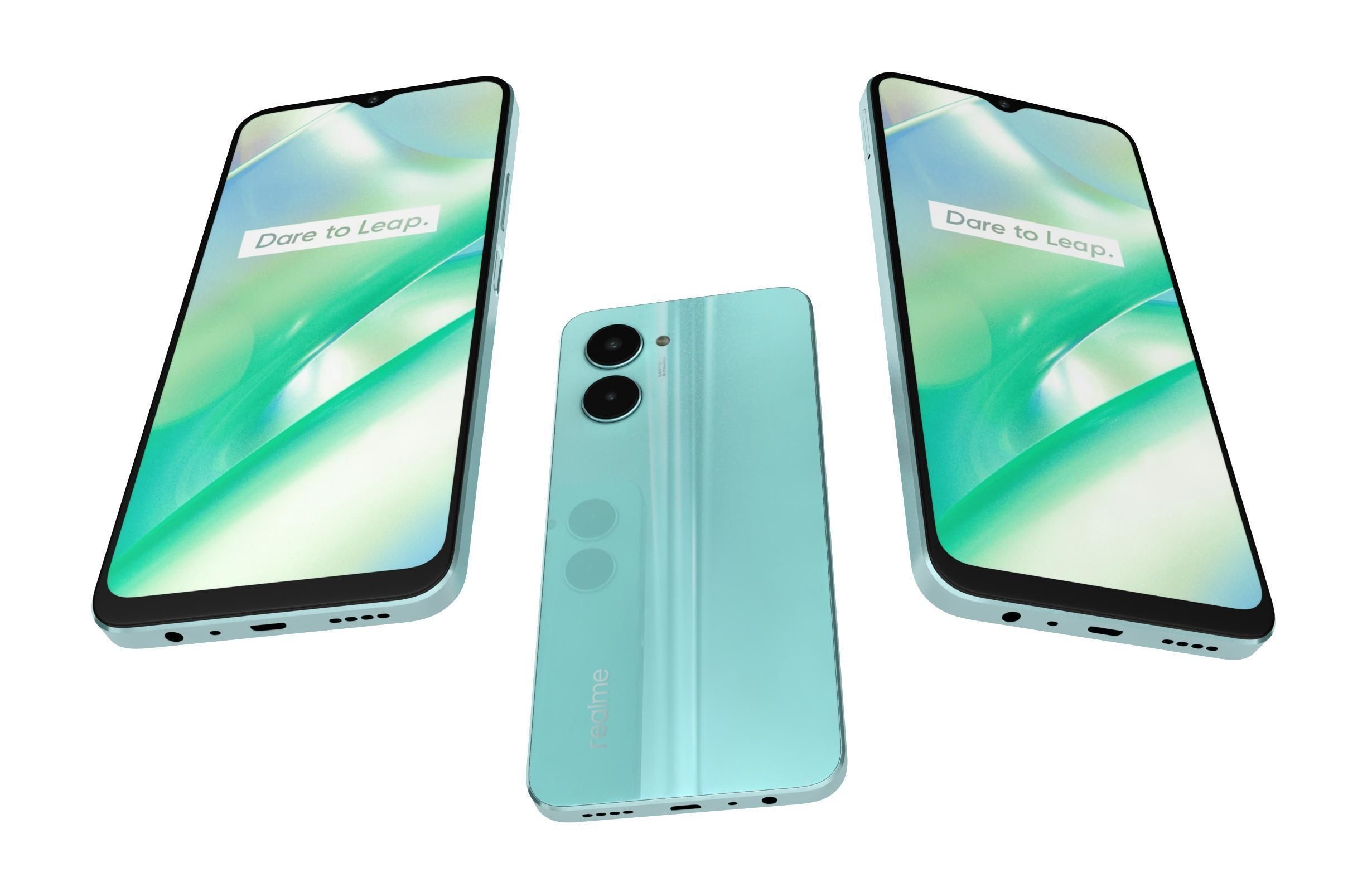 Realme C33 2023 All Colors Low-poly 3D model_15