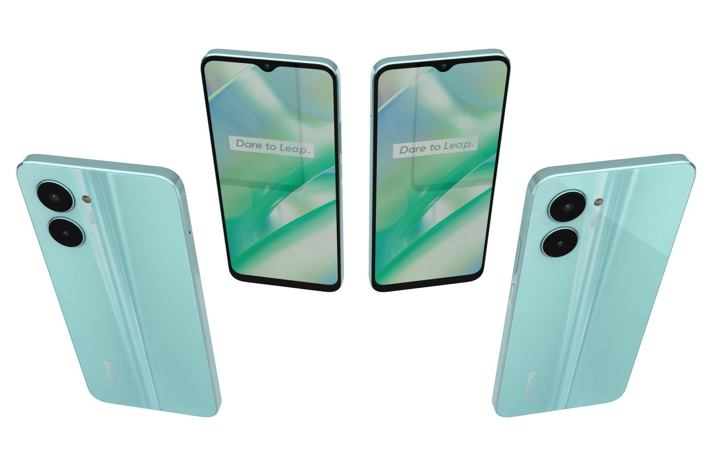 Realme C33 2023 All Colors Low-poly 3D model_17