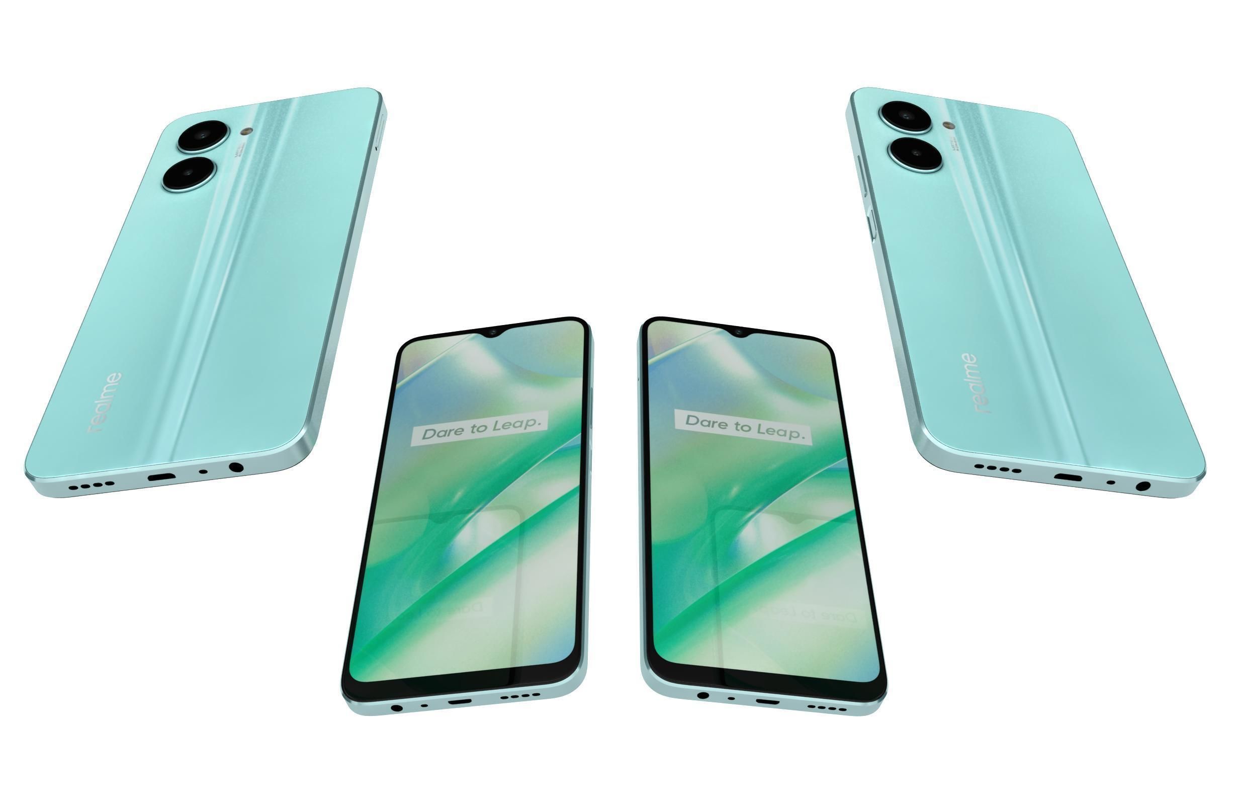 Realme C33 2023 All Colors Low-poly 3D model_18