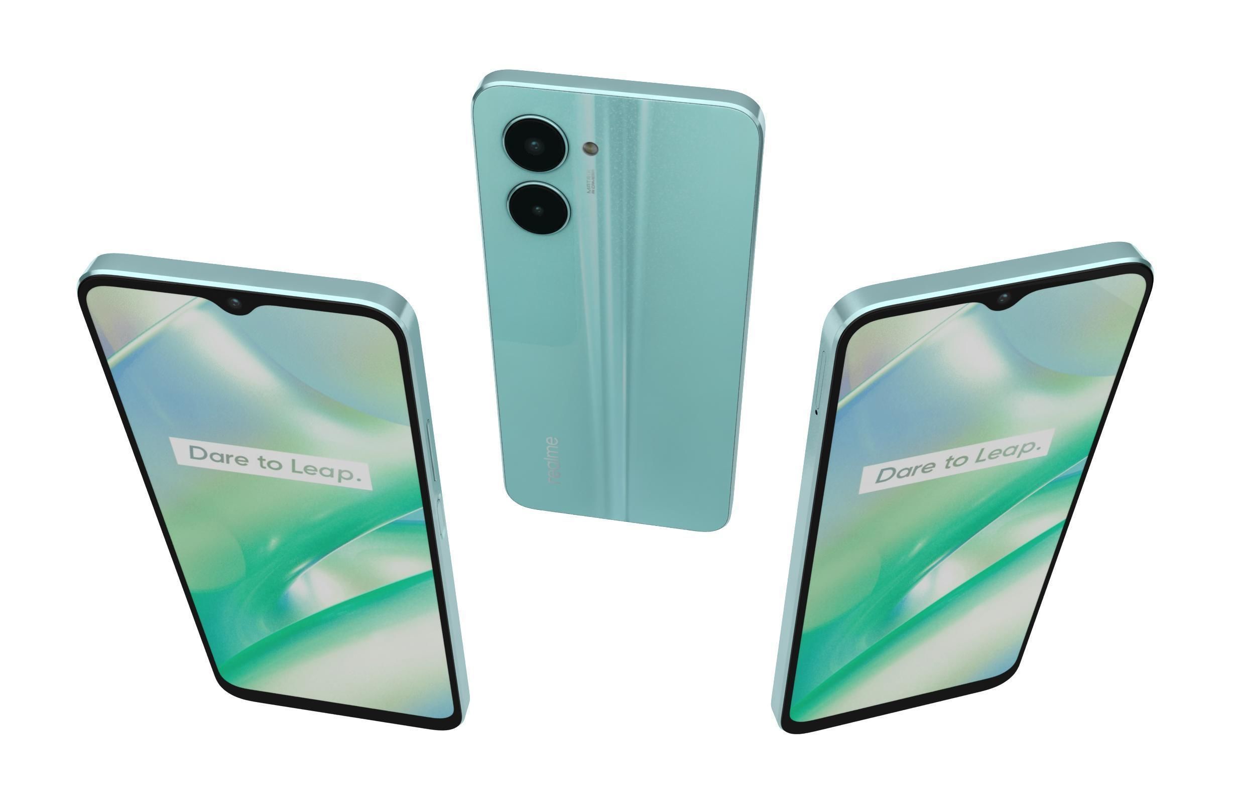 Realme C33 2023 All Colors Low-poly 3D model_14