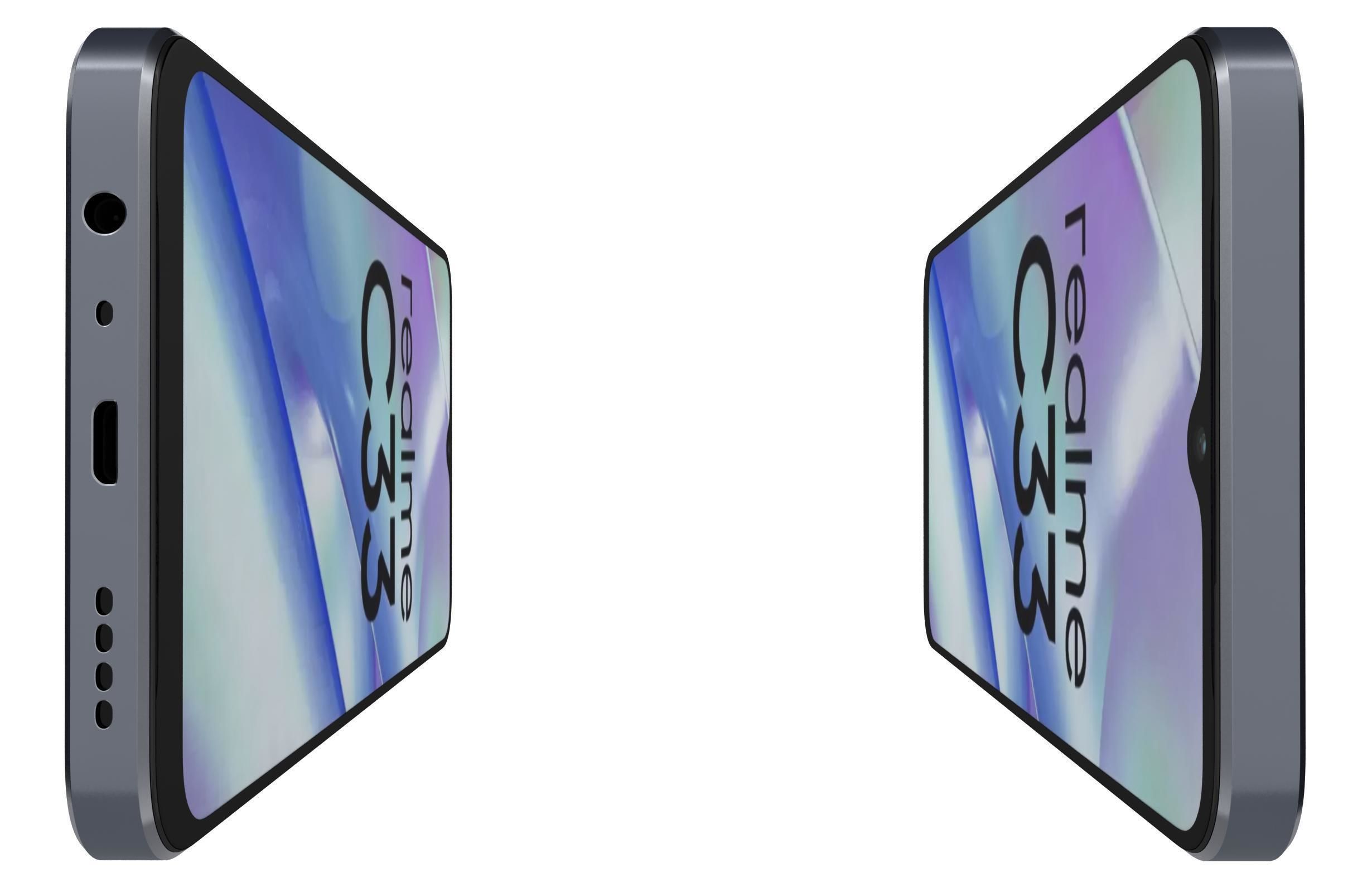 Realme C33 2023 All Colors Low-poly 3D model_9