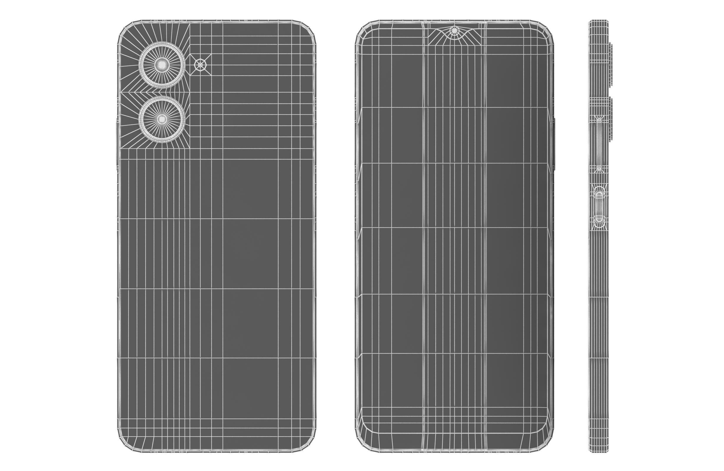 Realme C33 2023 All Colors Low-poly 3D model_37