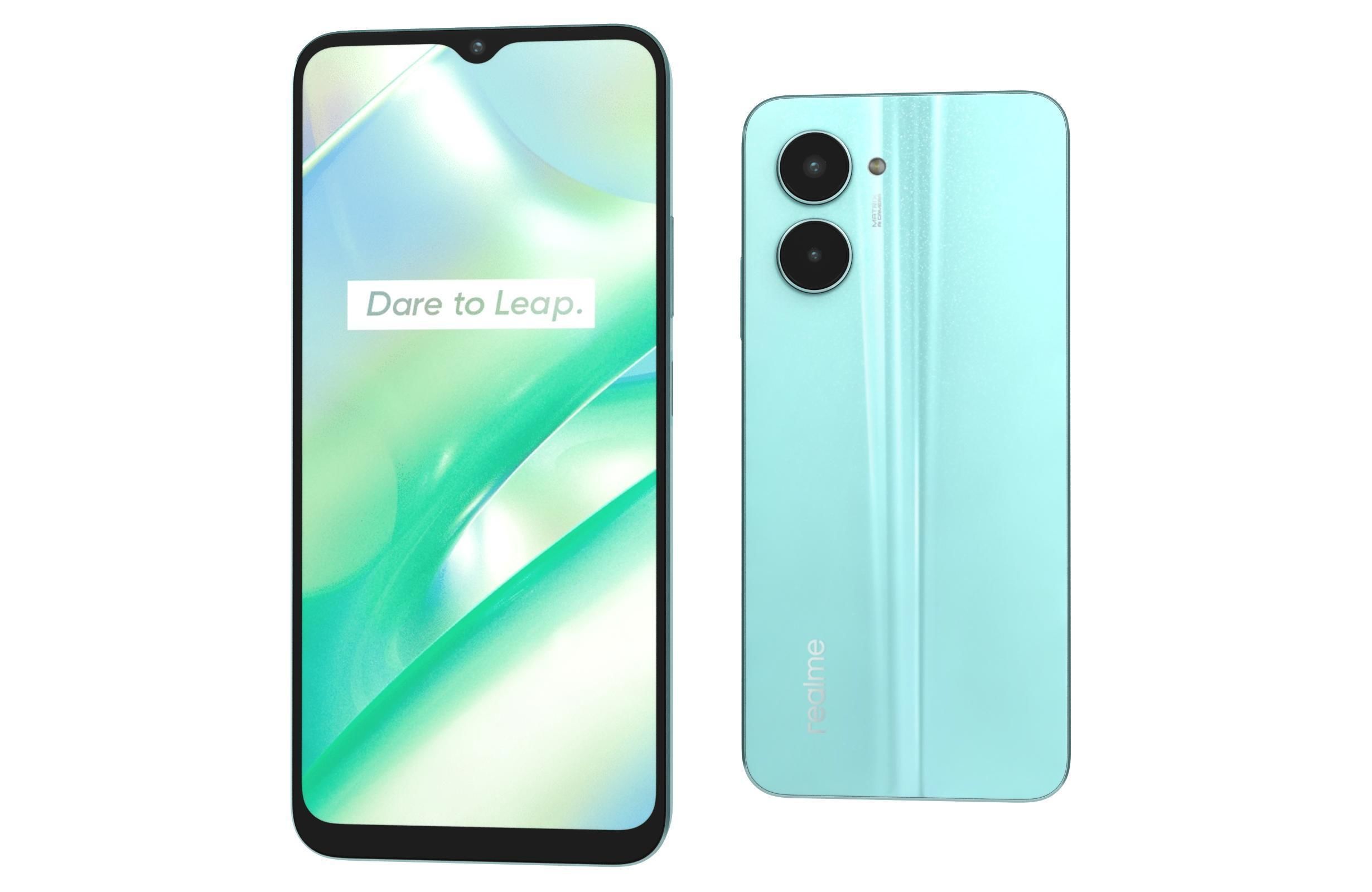 Realme C33 2023 All Colors Low-poly 3D model_19