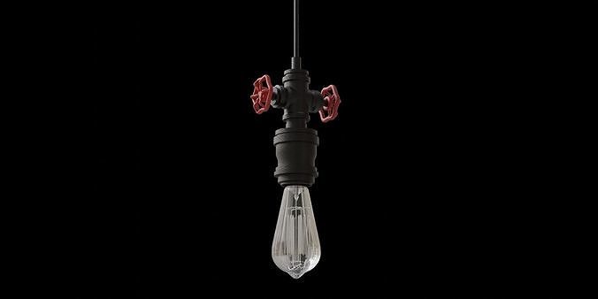 Bradway 1 Light Suspension Low-poly 3D model