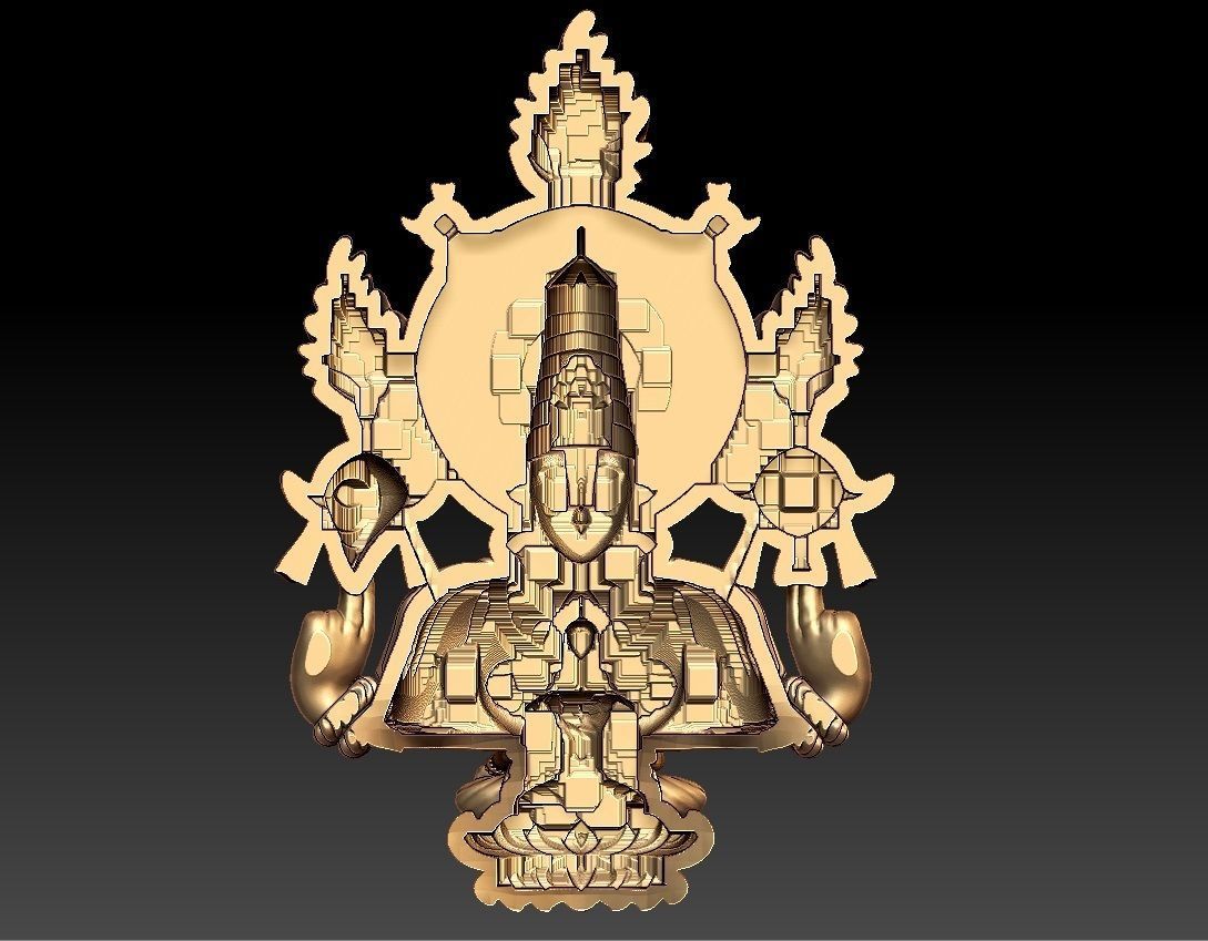 PERUMAL LAKSHMI PENDENT 3D print model_2