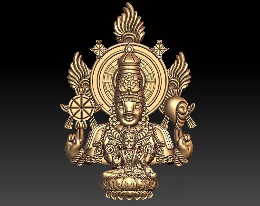 PERUMAL LAKSHMI PENDENT 3D print model_0