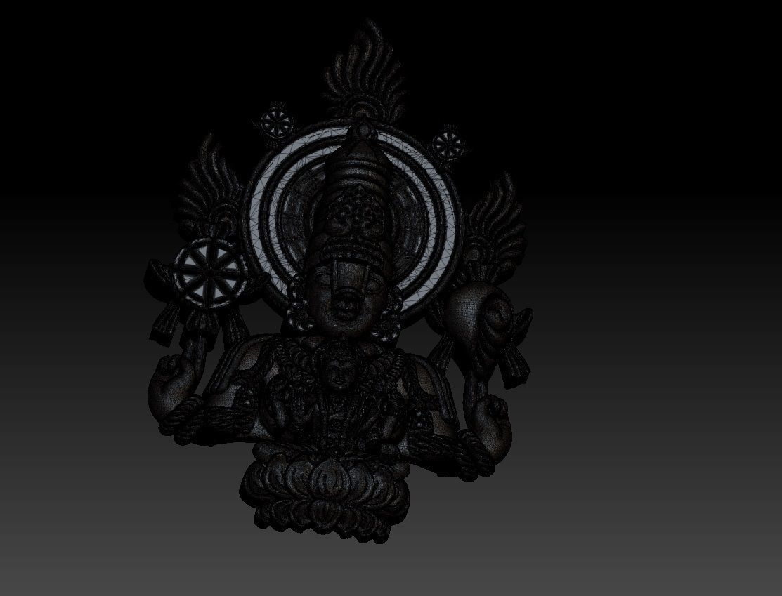 PERUMAL LAKSHMI PENDENT 3D print model_4
