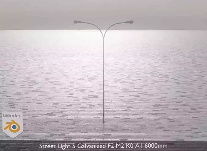 Street Light 5 Galvanized F2 M2 K0 A1 6000mm