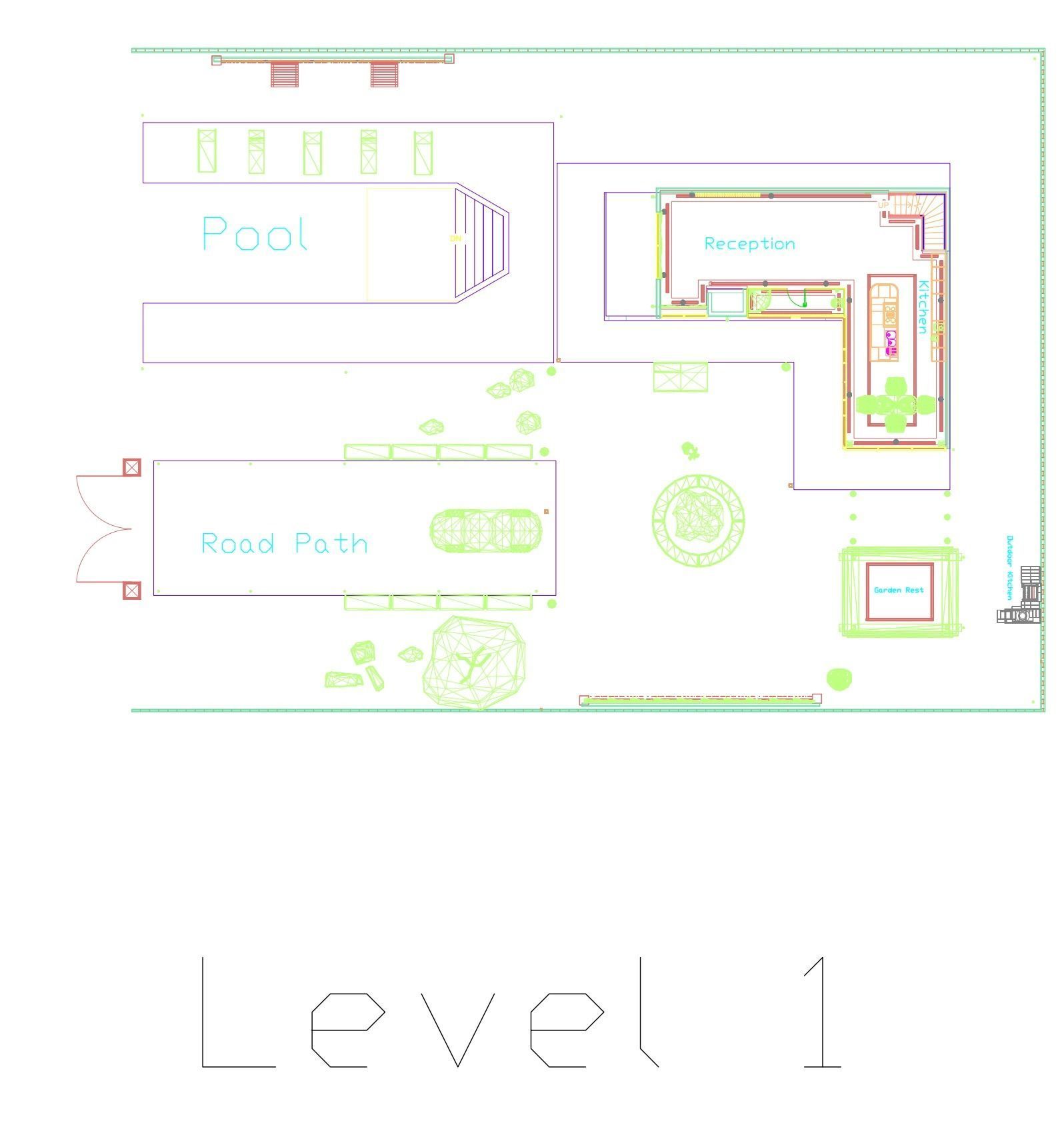 Modern Garden House 3D model_7