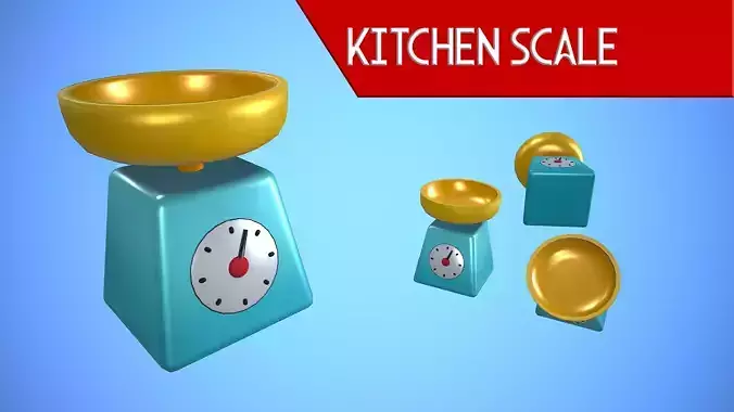 KITCHEN SCALE CARTOON STYLIZED