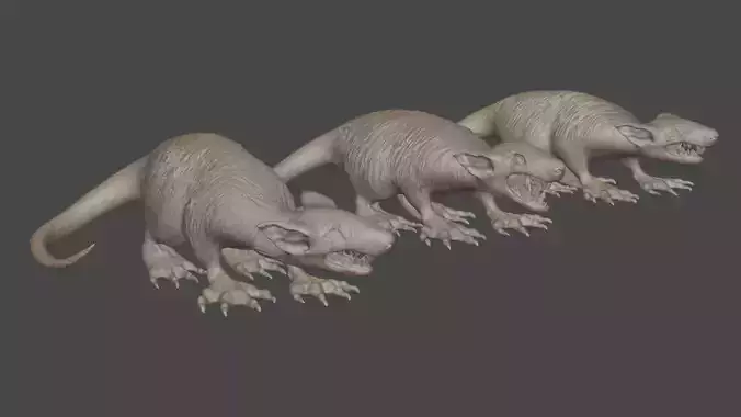 The Rat Squad 3 variants 3D PRINTABLE MODEL