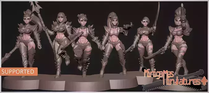 Space elf wytches anime figurines 3D print model