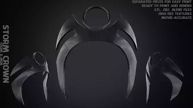 X-Men Storm Crown for Cosplay 3D print model